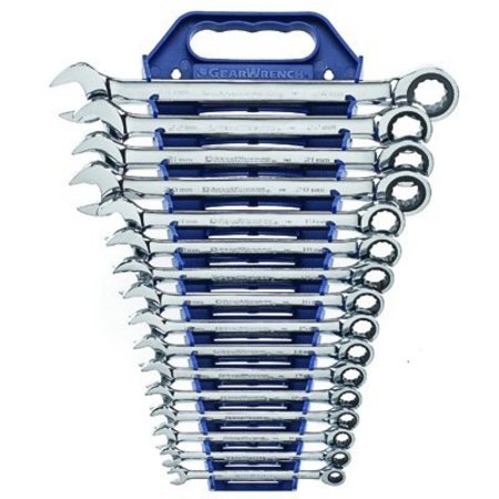 APEX TOOL GROUP WRENCH SET COMBO RATCH MET12 PT 16 PC GWR9416
